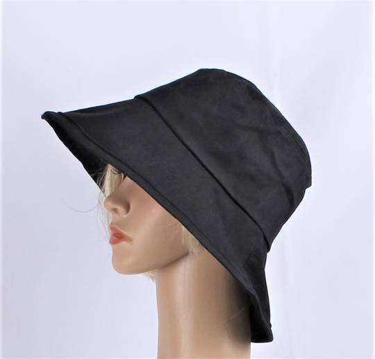 HEAD START  cotton travel hat. top quality w optional neck tie if windy black Style:HS/4821